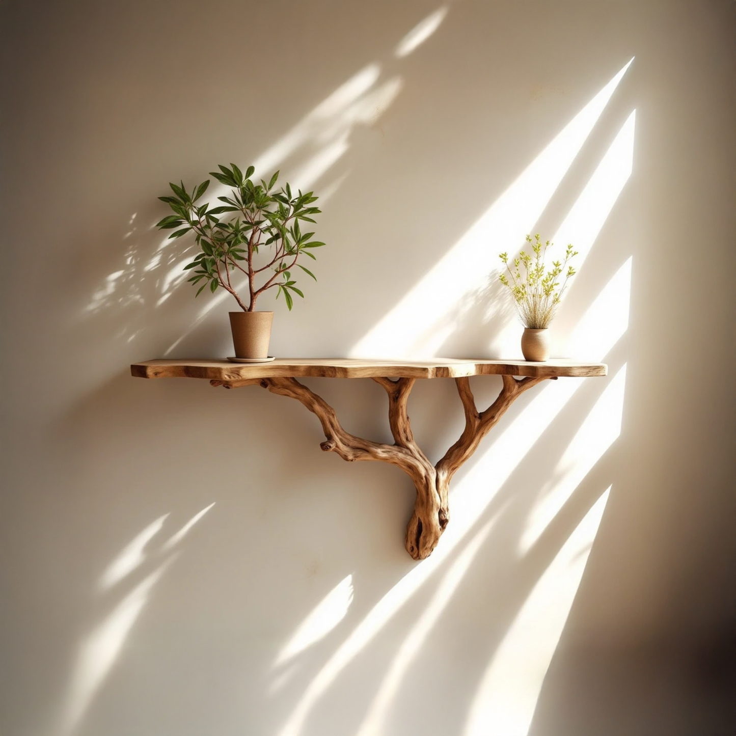 Rustic driftwood shelf natural console table solidwood bookshelf art wall mount decor unique tree bracnh bookshelves