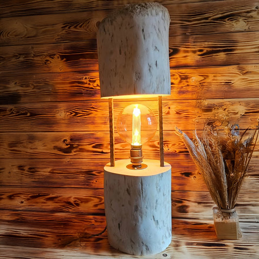 Wood desk Lighting driftwood table lamp rustic wood light